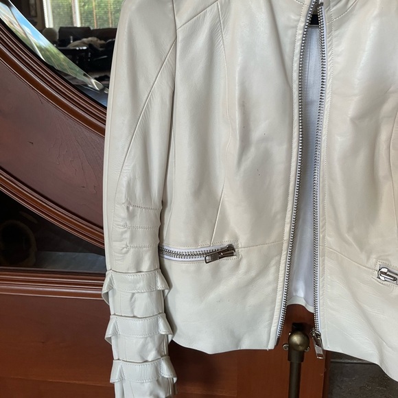 White leather Mackage jacket - Picture 2 of 5